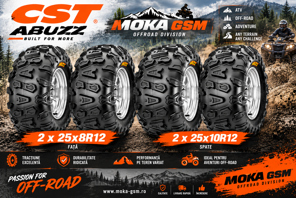 Set 4 Anvelope ATV CST Abuzz 25x8R12 + 25x10R12 Radiale – All Terrain – imagine 2
