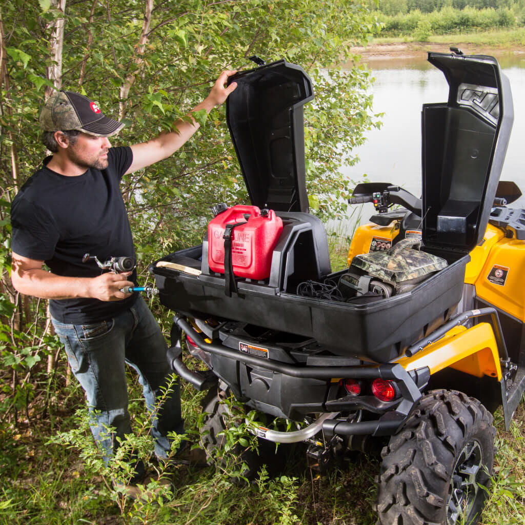 Cutie ATV Spate KIMPEX Nomad Rear 115L cu Spătar și Șezut Pasager – Universală pentru ATV – imagine 2