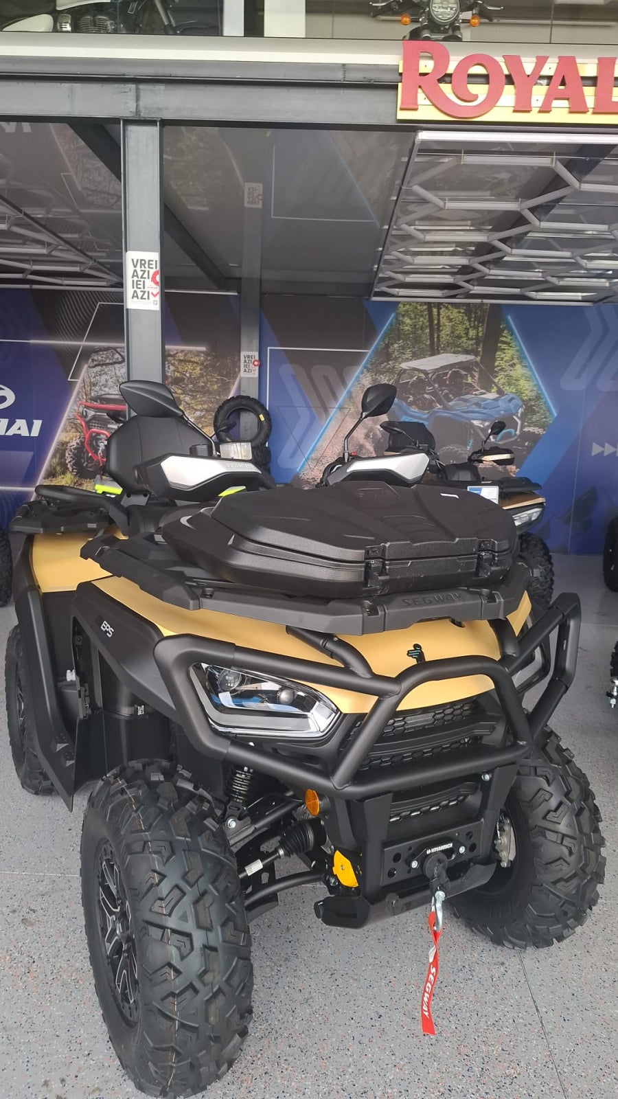 Cutie Față ATV SHARK 40L pentru Segway AT10 – Portbagaj Frontal Universal