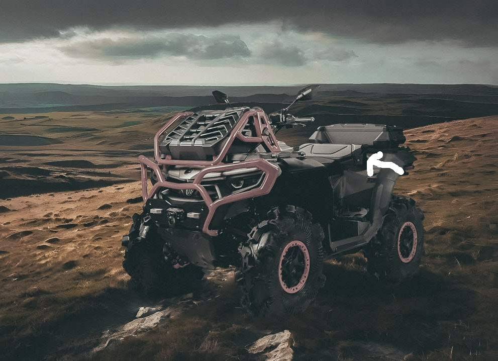 Cutie Portbagaj Tesseract în Locul Scaunului Pasager pentru CFMOTO CFORCE 1000 MV MUD 2025+ – 16L – imagine 8