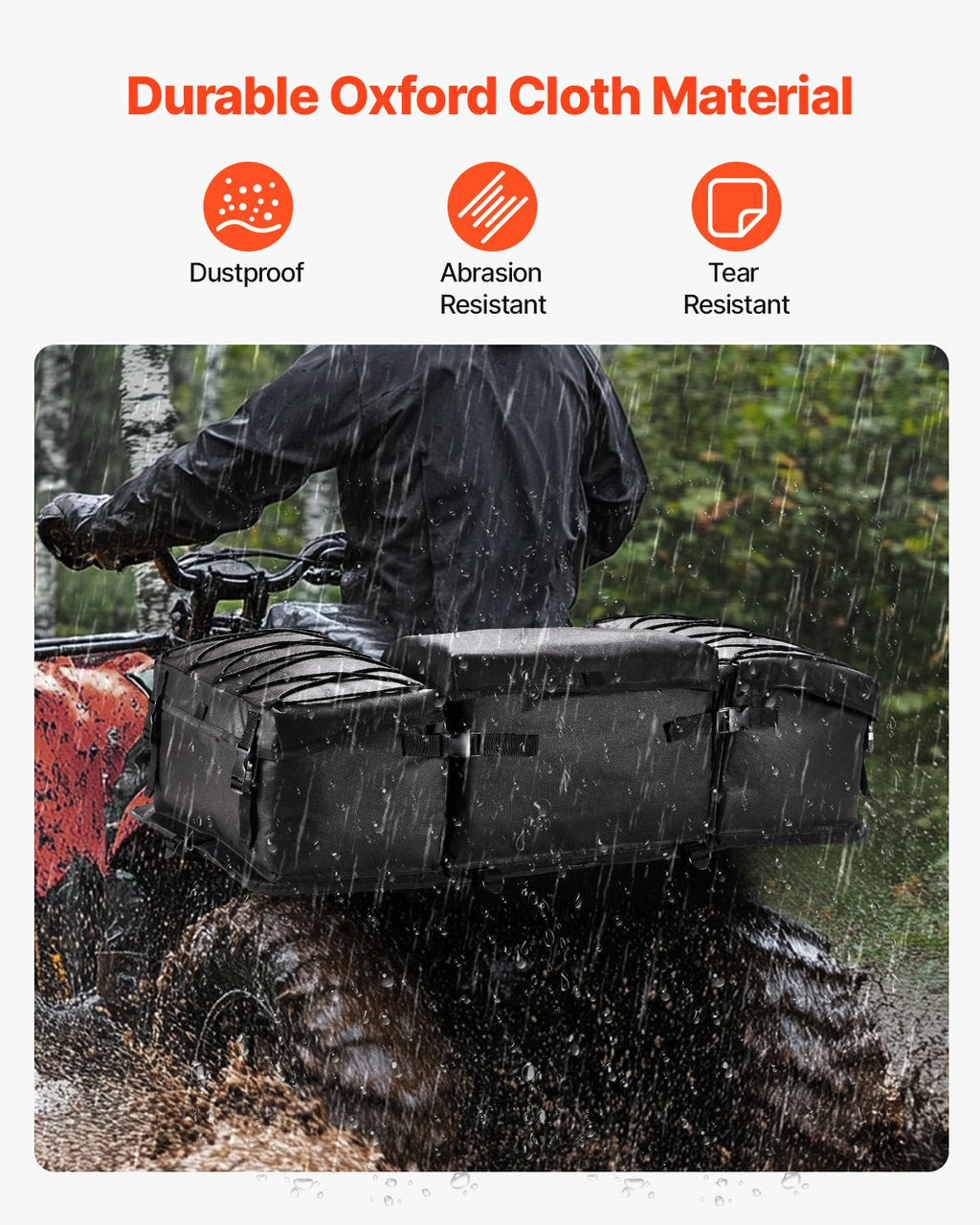 Geantă Spate ATV Textilă Oxford 50L – Ladă Moale Impermeabilă pentru Portbagaj – imagine 7