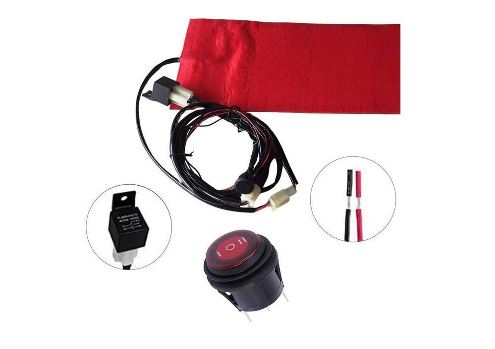 Husă încălzită universală pentru șa ATV, UTV, moto și snowmobil 12V – kit încălzire șa cu cablaj, model 2026 (HP-04) – imagine 2