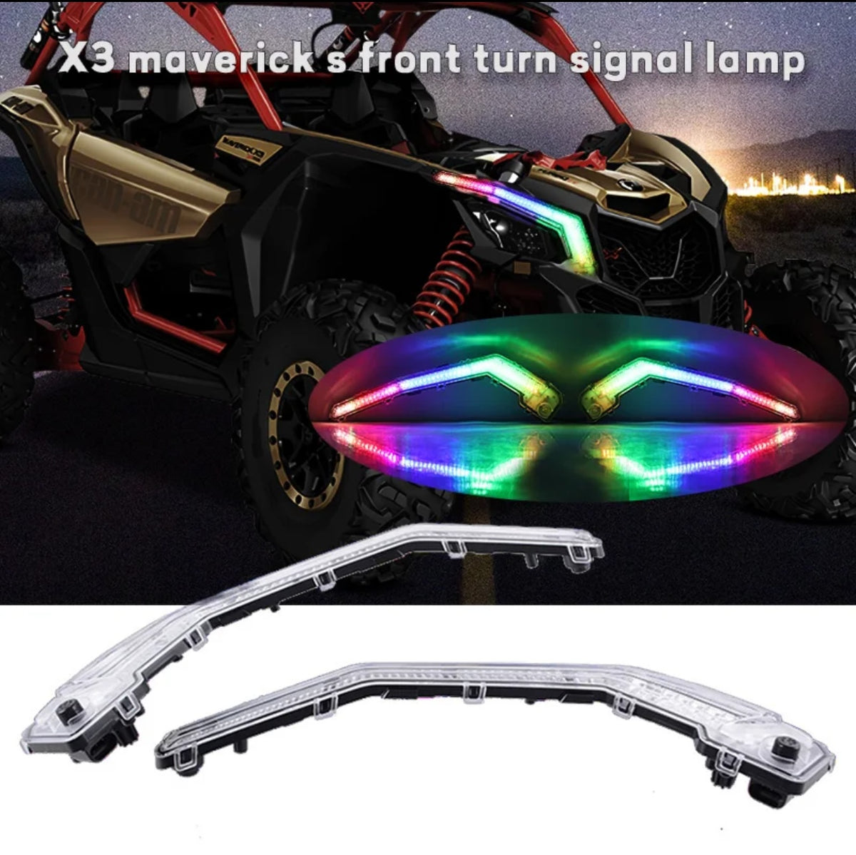 Lumini semnalizare RGB multicolor Can-Am Maverick X3 – control din aplicație telefon – imagine 3