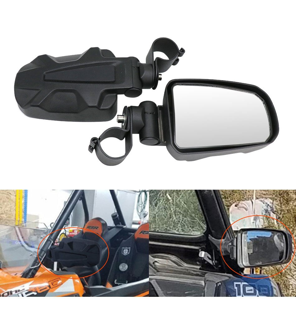 Oglinzi laterale UTV cu prindere pe bară de 2" – Can-Am Maverick X3 / Polaris RZR, set 2 bucăți – imagine 3