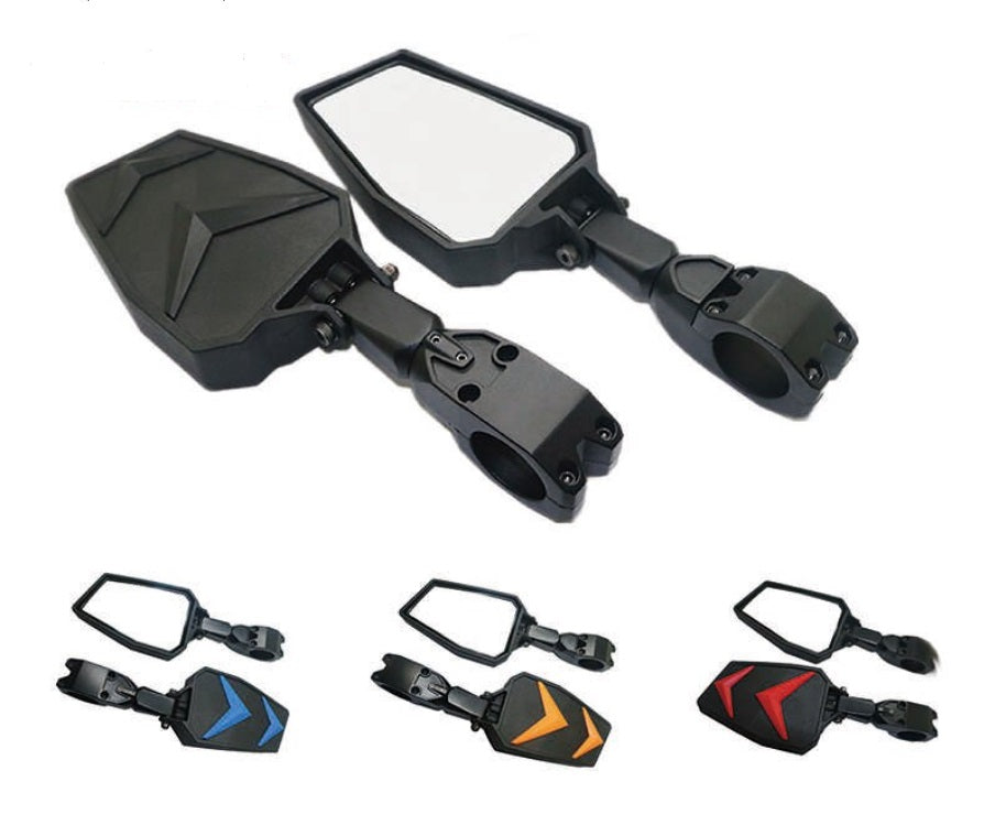 Oglinzi laterale UTV cu prindere pe bară de 1,75" – Can-Am Maverick X3, Polaris RZR, CF Moto, set 2 bucăți