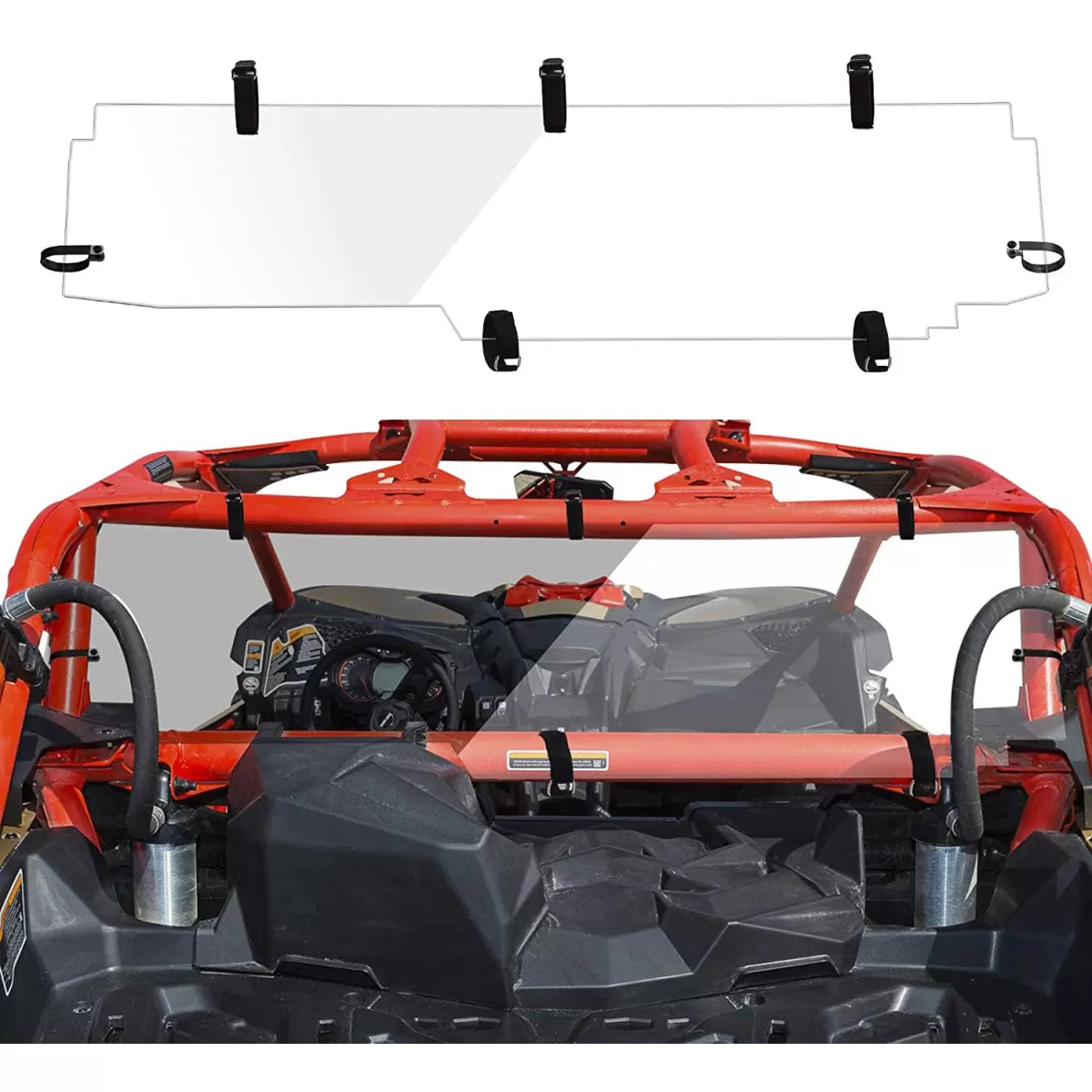Lunetă / parbriz spate Can-Am Maverick X3 2017–2024 din policarbonat