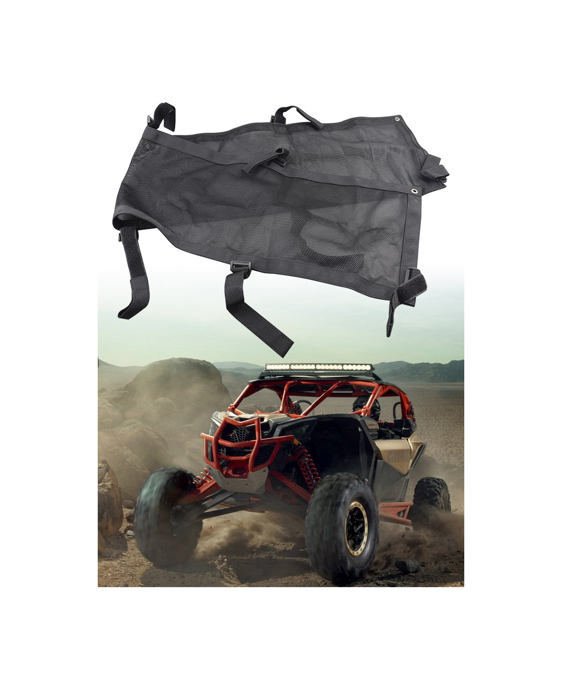 Plasă spate Can-Am Maverick X3 – plasă protecție geam spate – imagine 2