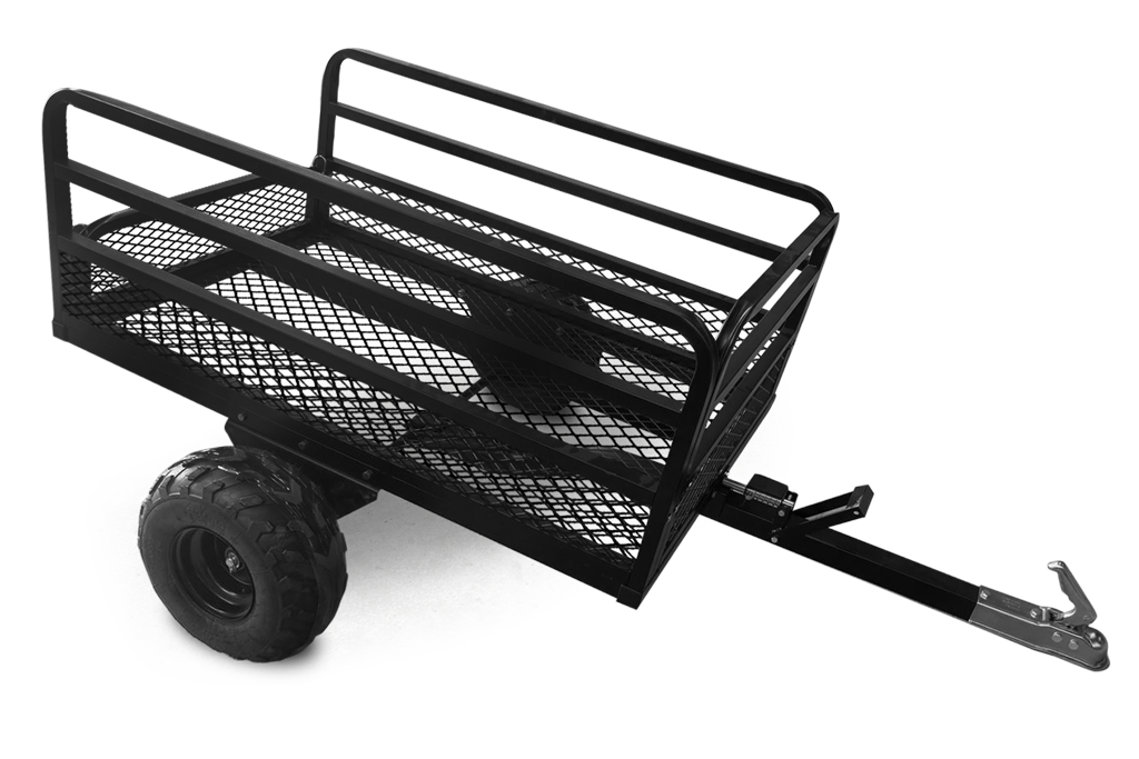 Remorcă ATV / UTV Basculabilă SHARK Garden 400 – Sarcină 400 kg, Neagră