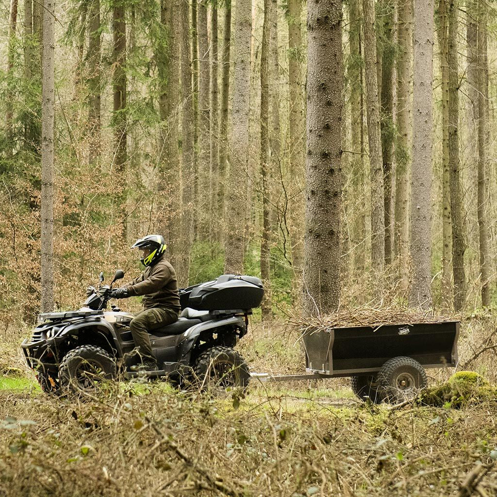 Remorcă ATV / UTV Premium SHARK Wood 550 – Basculabilă, Sarcină 500 kg, Oțel Galvanizat – imagine 4