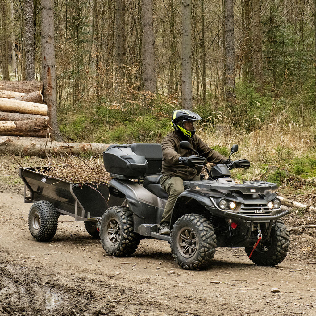 Remorcă ATV / UTV Premium SHARK Wood 550 – Basculabilă, Sarcină 500 kg, Oțel Galvanizat – imagine 3
