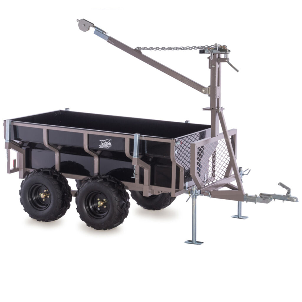 Remorcă Forestieră ATV / UTV cu Macara SHARK Wood 1500 – Pentru Lemne și Bușteni, 1400 kg – imagine 3