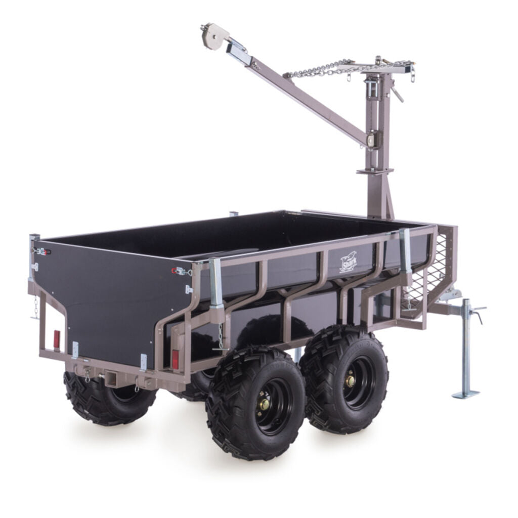 Remorcă Forestieră ATV / UTV cu Macara SHARK Wood 1500 – Pentru Lemne și Bușteni, 1400 kg