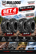 Set 4 Anvelope ATV Bulldog B350 25x8-12 + 25x10-12 6PR – Noroi
