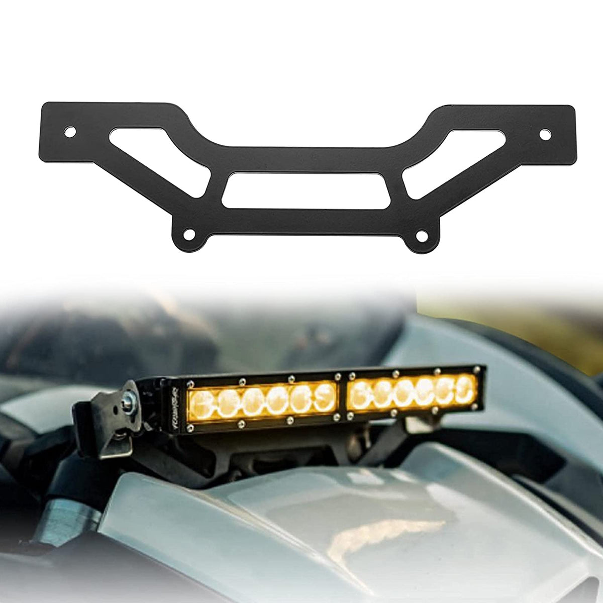 Suport proiector LED bar Can-Am Maverick X3 – prindere la telescoapele față – imagine 2