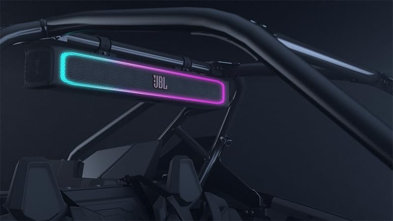 JBL RallyBar XL montat pe roll-cage de UTV