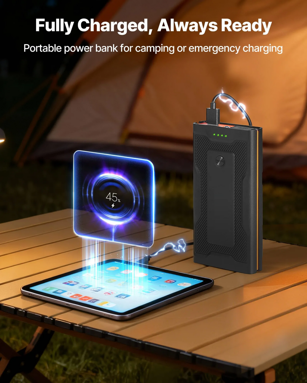 Robot pornire auto portabil 1000A 12V cu power bank