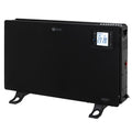 Convector electric 2000W cu telecomandă, termostat digital, LCD și Turbo, negru