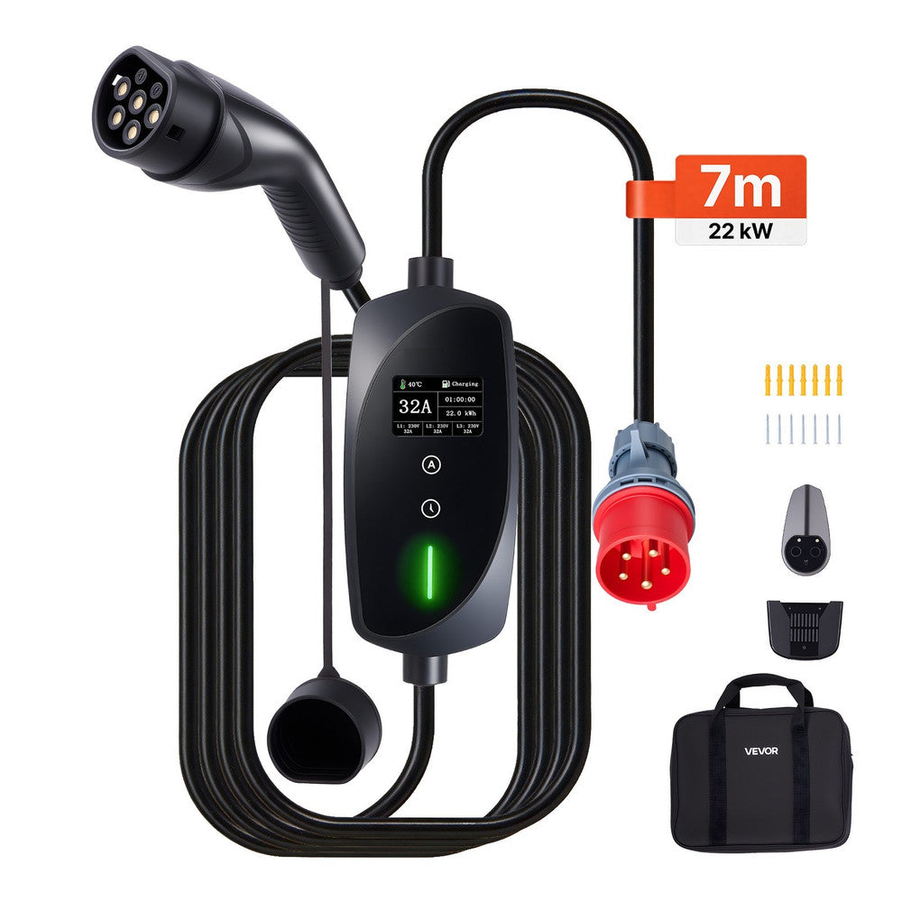 Încărcător portabil mașini electrice 22 kW trifazat Type 2