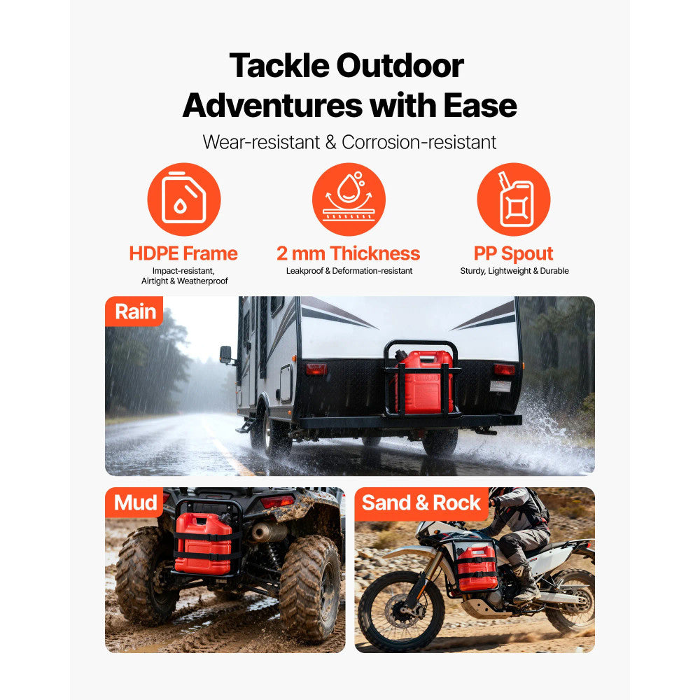 Canistră combustibil 9,5 litri ATV UTV HDPE cu furtun – imagine 5