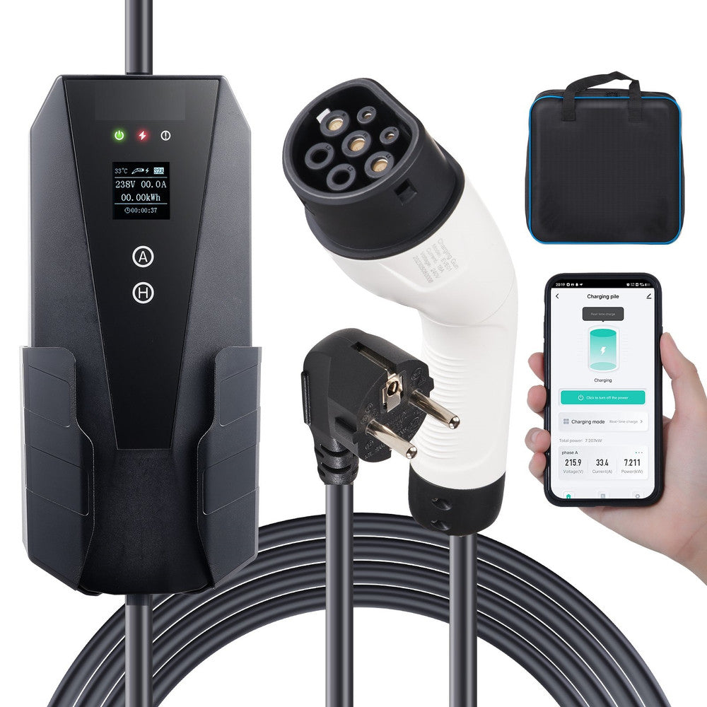Încărcător portabil mașini electrice 3,7 kW Type 2, priză Schuko